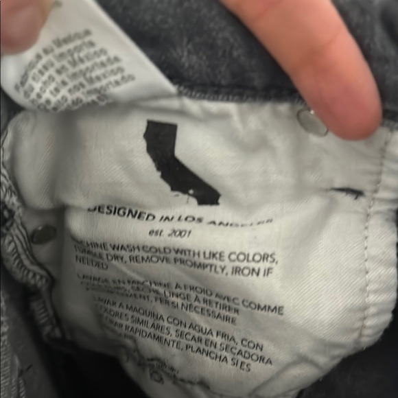 AG-ED Denim Mari High Rise Slim Straight leg in washed grey - Picture 6 of 17